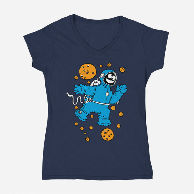 Monster In The Sky With Diamonds-Womens-V-Neck-Tee-imisko