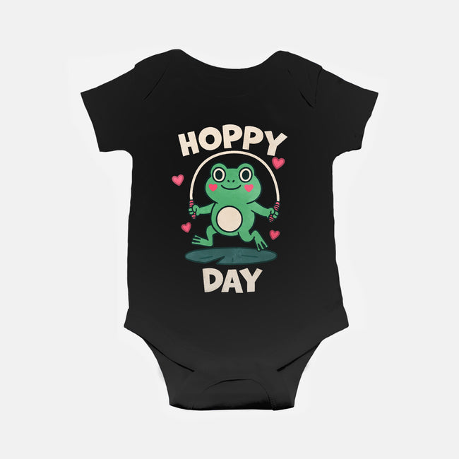 Hoppy Day Frog-Baby-Basic-Onesie-fanfreak1