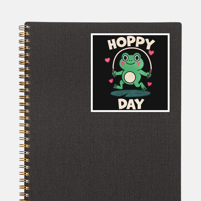 Hoppy Day Frog-None-Glossy-Sticker-fanfreak1