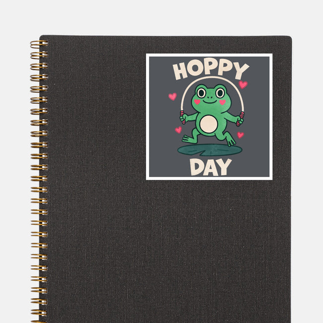 Hoppy Day Frog-None-Glossy-Sticker-fanfreak1