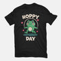 Hoppy Day Frog-Womens-Basic-Tee-fanfreak1