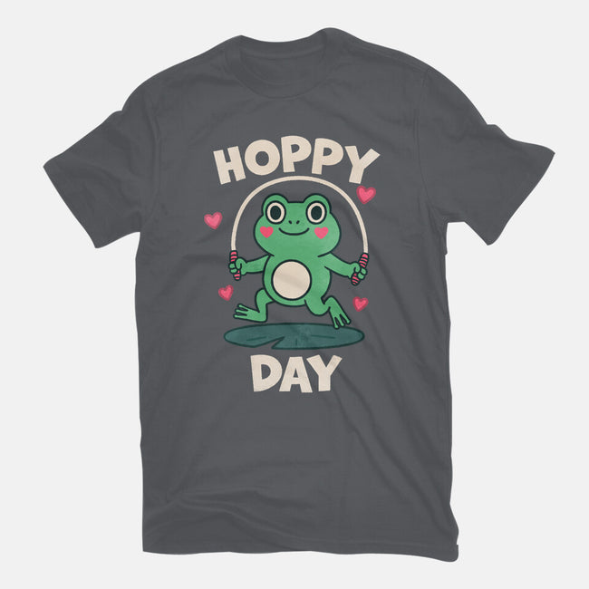 Hoppy Day Frog-Womens-Fitted-Tee-fanfreak1