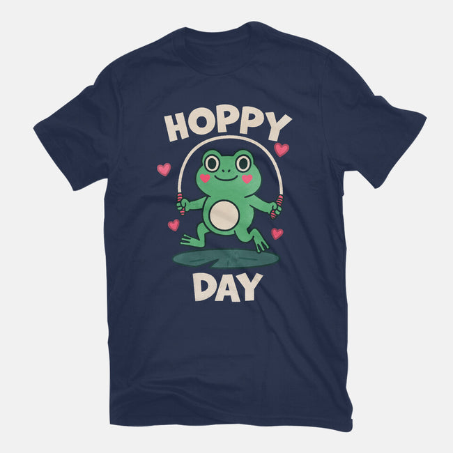 Hoppy Day Frog-Womens-Fitted-Tee-fanfreak1