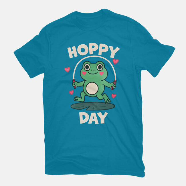 Hoppy Day Frog-Womens-Fitted-Tee-fanfreak1