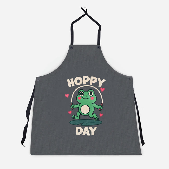 Hoppy Day Frog-Unisex-Kitchen-Apron-fanfreak1