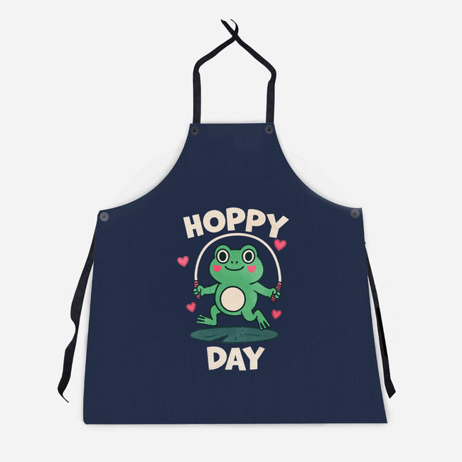 Hoppy Day Frog-Unisex-Kitchen-Apron-fanfreak1