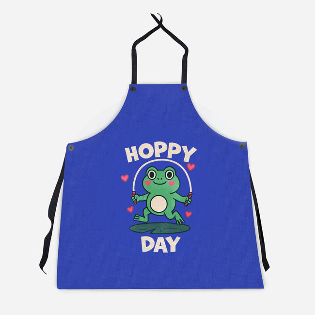Hoppy Day Frog-Unisex-Kitchen-Apron-fanfreak1
