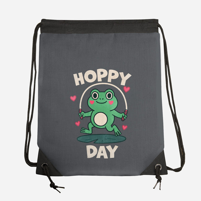 Hoppy Day Frog-None-Drawstring-Bag-fanfreak1