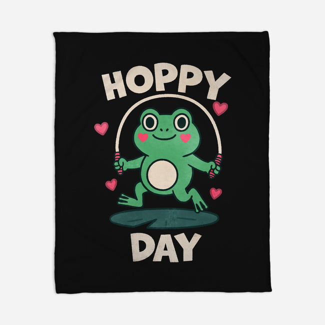 Hoppy Day Frog-None-Fleece-Blanket-fanfreak1