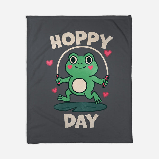Hoppy Day Frog-None-Fleece-Blanket-fanfreak1