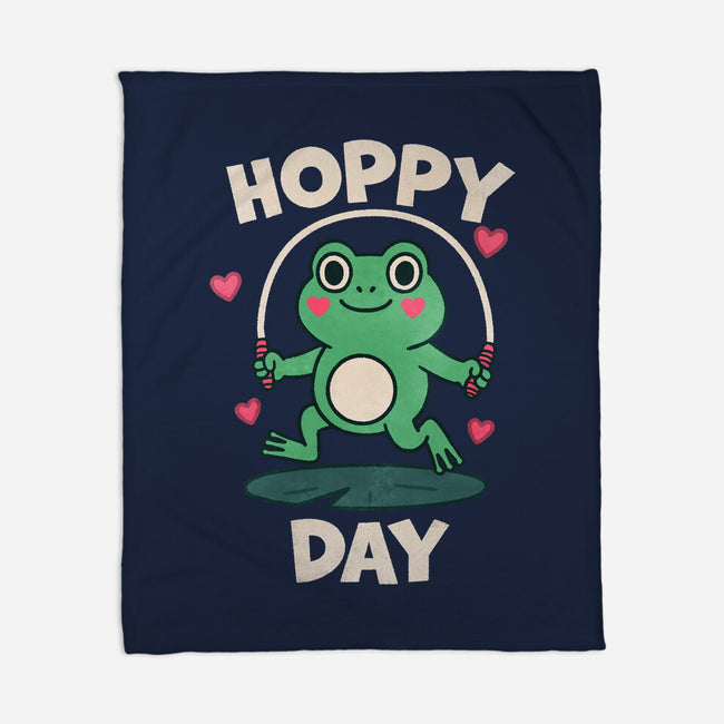 Hoppy Day Frog-None-Fleece-Blanket-fanfreak1