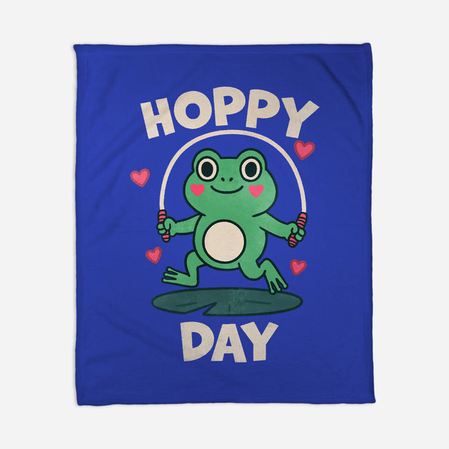 Hoppy Day Frog-None-Fleece-Blanket-fanfreak1