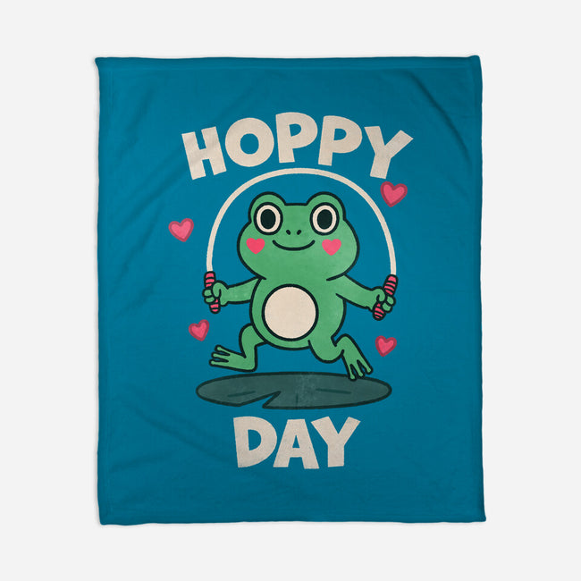 Hoppy Day Frog-None-Fleece-Blanket-fanfreak1