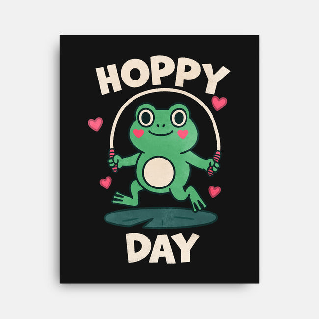 Hoppy Day Frog-None-Stretched-Canvas-fanfreak1