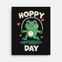 Hoppy Day Frog-None-Stretched-Canvas-fanfreak1