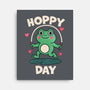 Hoppy Day Frog-None-Stretched-Canvas-fanfreak1