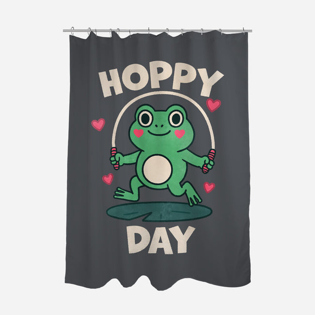 Hoppy Day Frog-None-Polyester-Shower Curtain-fanfreak1