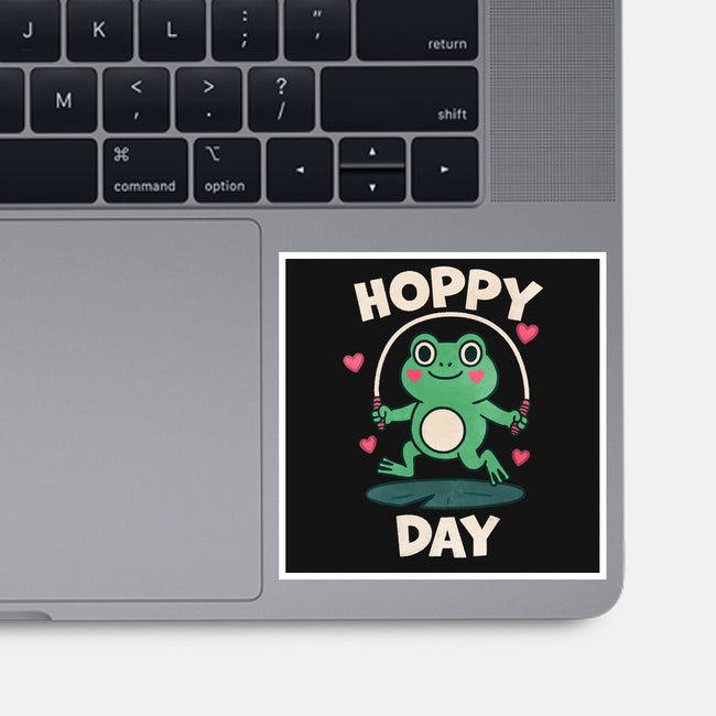 Hoppy Day Frog-None-Glossy-Sticker-fanfreak1