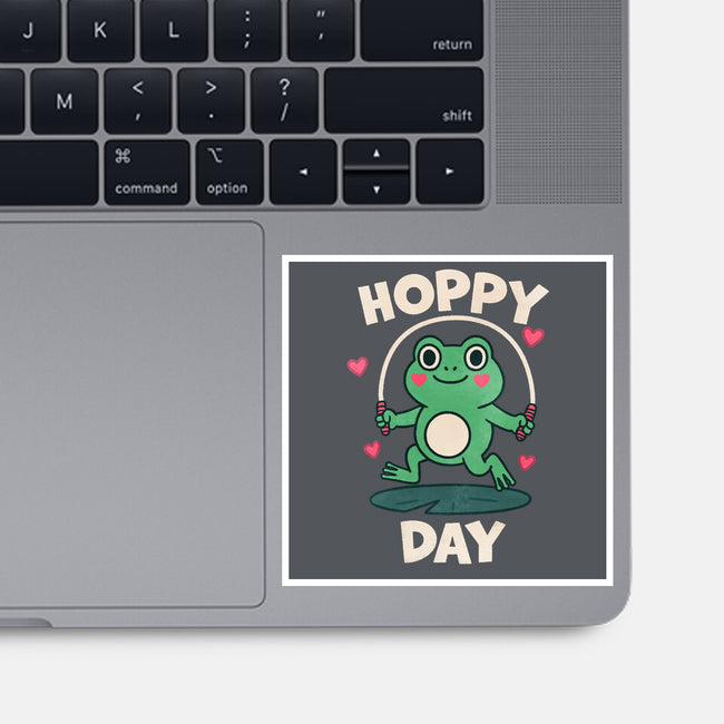 Hoppy Day Frog-None-Glossy-Sticker-fanfreak1