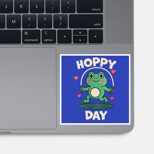 Hoppy Day Frog-None-Glossy-Sticker-fanfreak1
