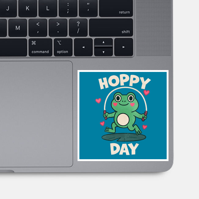 Hoppy Day Frog-None-Glossy-Sticker-fanfreak1