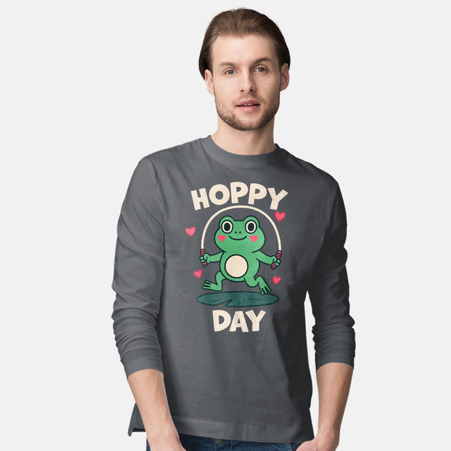 Hoppy Day Frog-Mens-Long Sleeved-Tee-fanfreak1