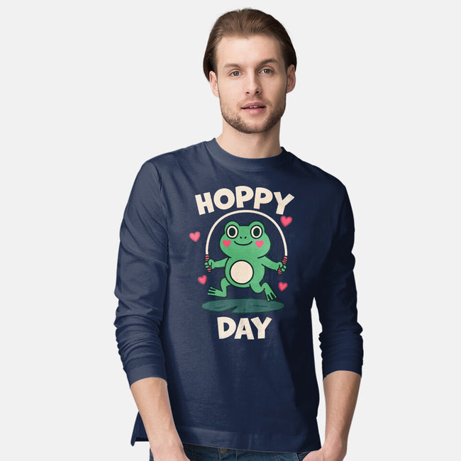 Hoppy Day Frog-Mens-Long Sleeved-Tee-fanfreak1