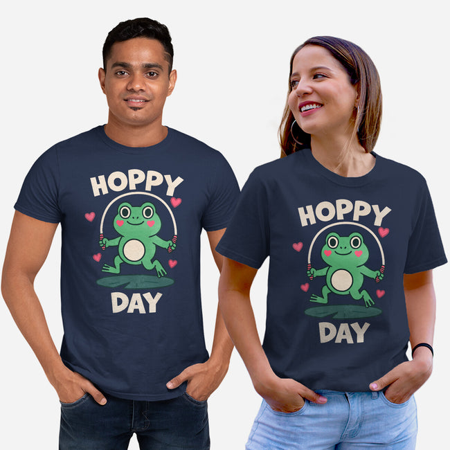 Hoppy Day Frog-Unisex-Basic-Tee-fanfreak1
