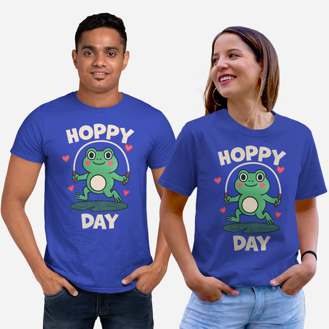 Hoppy Day Frog-Unisex-Basic-Tee-fanfreak1