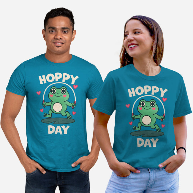 Hoppy Day Frog-Unisex-Basic-Tee-fanfreak1