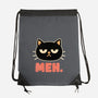 Meh Cat-None-Drawstring-Bag-fanfreak1