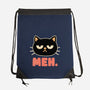 Meh Cat-None-Drawstring-Bag-fanfreak1