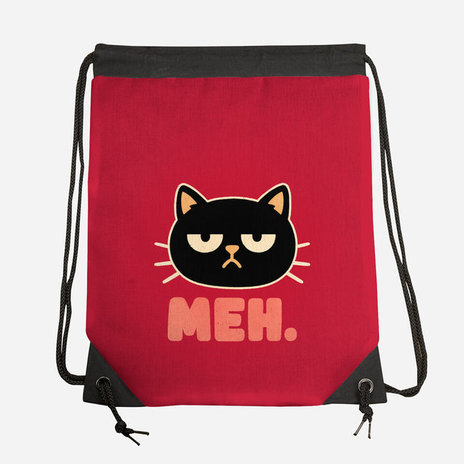 Meh Cat-None-Drawstring-Bag-fanfreak1