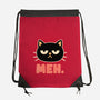 Meh Cat-None-Drawstring-Bag-fanfreak1
