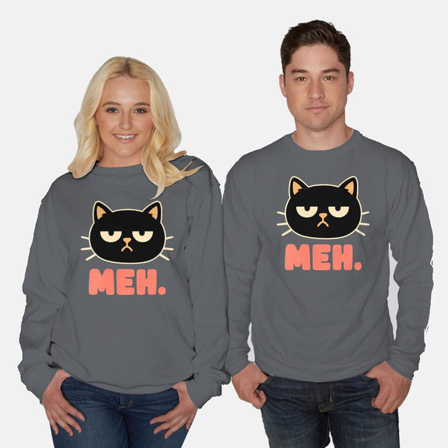 Meh Cat-Unisex-Crew Neck-Sweatshirt-fanfreak1