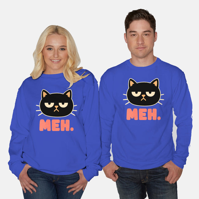 Meh Cat-Unisex-Crew Neck-Sweatshirt-fanfreak1