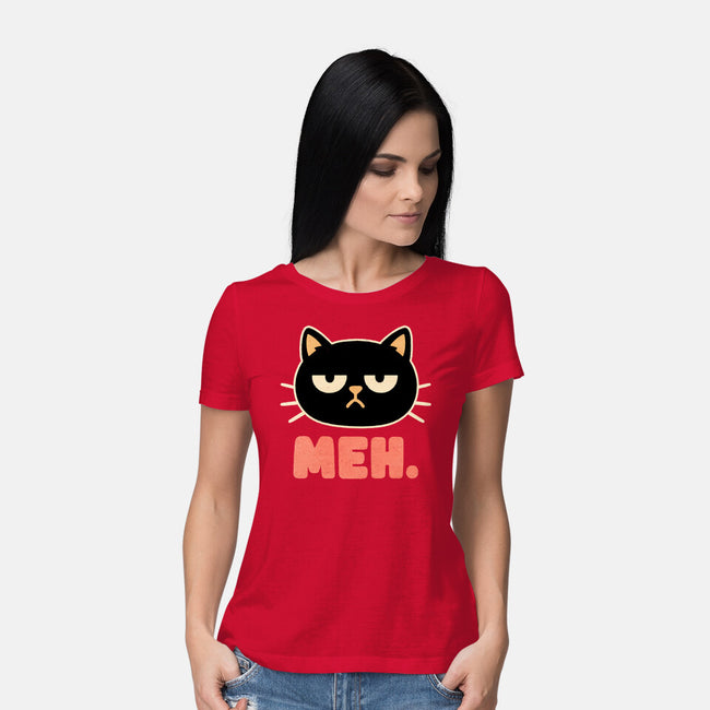 Meh Cat-Womens-Basic-Tee-fanfreak1