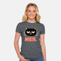 Meh Cat-Womens-Fitted-Tee-fanfreak1