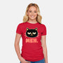Meh Cat-Womens-Fitted-Tee-fanfreak1
