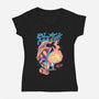 Darkness Mage Fire-Womens-V-Neck-Tee-spoilerinc
