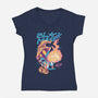 Darkness Mage Fire-Womens-V-Neck-Tee-spoilerinc