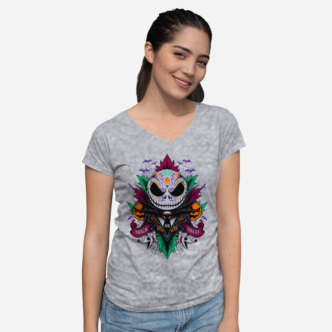 Beautiful Trick-Womens-V-Neck-Tee-spoilerinc
