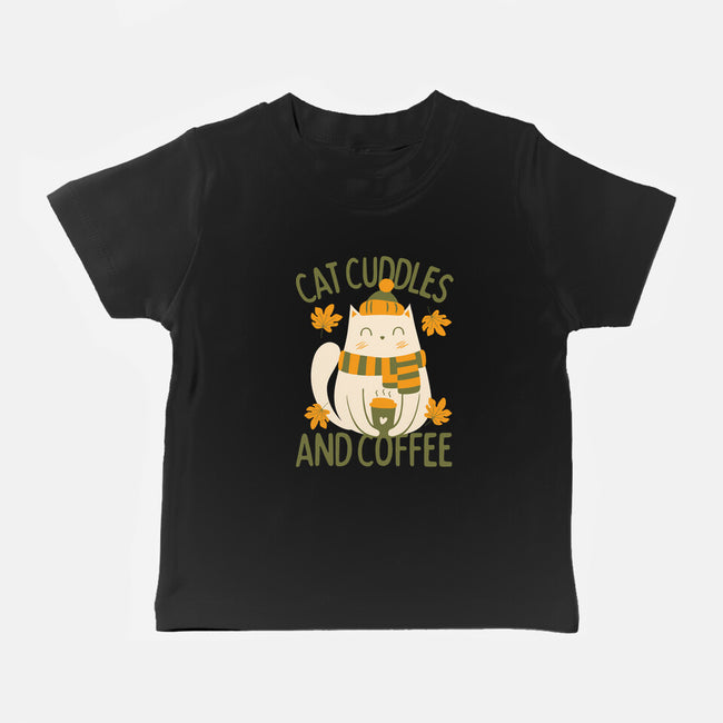 Cat Cuddles And Coffee-Baby-Basic-Tee-brunopires