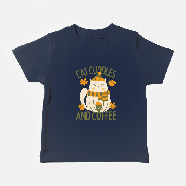 Cat Cuddles And Coffee-Baby-Basic-Tee-brunopires