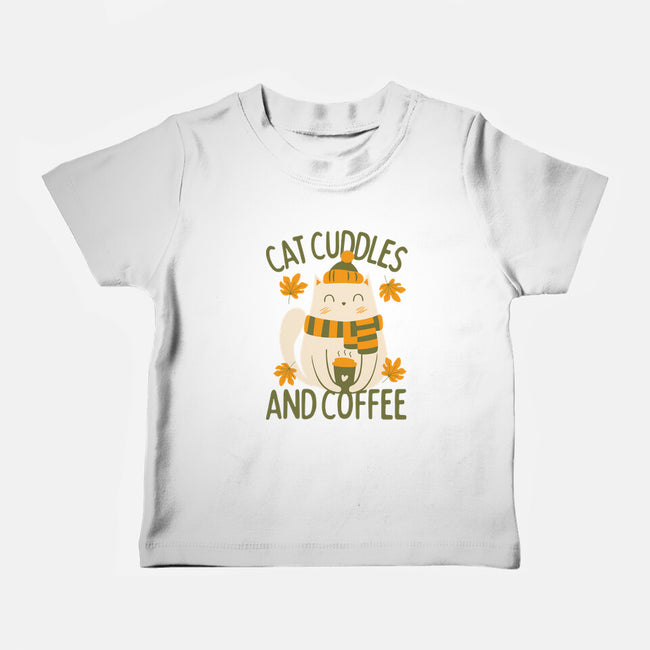 Cat Cuddles And Coffee-Baby-Basic-Tee-brunopires