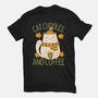 Cat Cuddles And Coffee-Womens-Fitted-Tee-brunopires