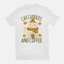 Cat Cuddles And Coffee-Womens-Fitted-Tee-brunopires