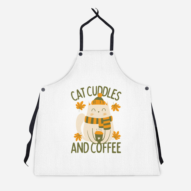 Cat Cuddles And Coffee-Unisex-Kitchen-Apron-brunopires
