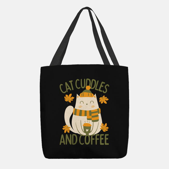 Cat Cuddles And Coffee-None-Basic Tote-Bag-brunopires