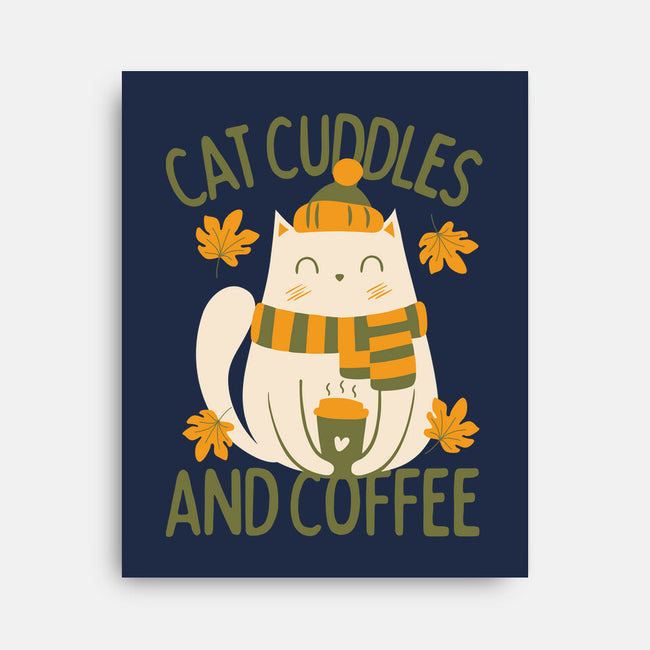 Cat Cuddles And Coffee-None-Stretched-Canvas-brunopires